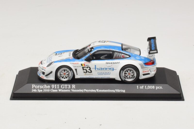 Porsche 911 997 GT3 R #53 Vannelet / Pyroles Class Winners 24 Hours of Spa 2010 Minichamps 1:43 400108953 Métal Moulé