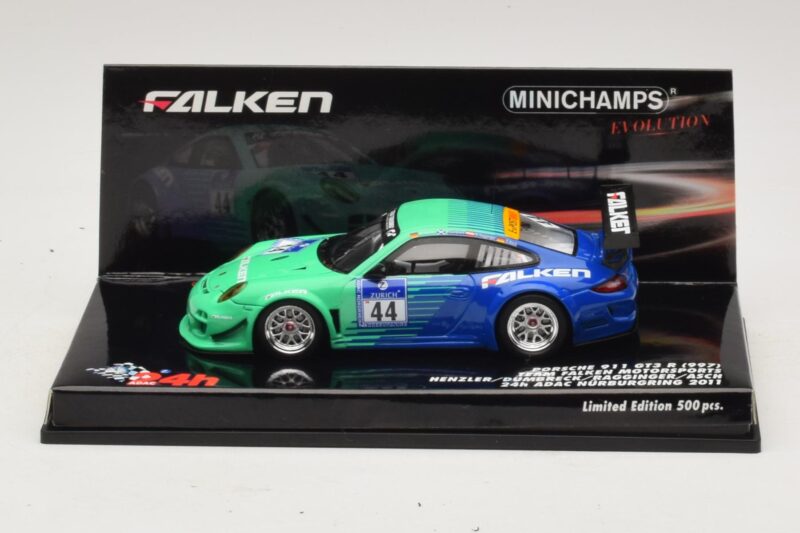 Porsche 911 997 GT3 R Falken #44 Nurburgring 2011 Minichamps 1:43 447116144 Métal Moulé