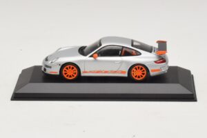 Porsche 911 997 GT3 RS Argent Orange Minichamps 1:43 403066013 Métal Moulé