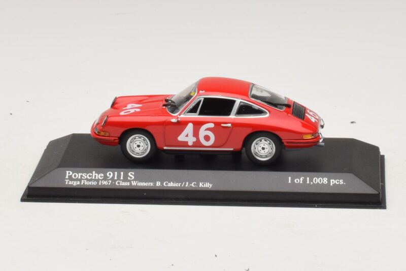 Porsche 911 S #46 Cahier / Killy Class Winners Targa Florio 1967 Minichamps 1:43 Porsche 911 S #46 Cahier / Killy Class Winners Targa Florio 1967 Minichamps 1:43 430676746 Métal Moulé