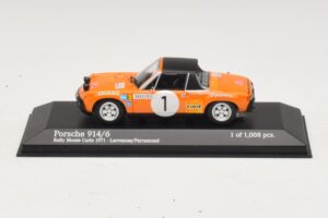 Porsche 914/6 #1 G. Larrousse / J-C. Perramond Rally Monte Carlo 1971 Minichamps 1:43 400716501 Métal Moulé