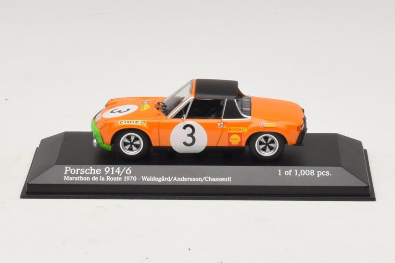Porsche 914/6 #3 B. Waldegard / O. Andersson Marathon de la Route 1970 Minichamps 1:43 Porsche 914/6 #3 B. Waldegard / O. Andersson Marathon de la Route 1970 Minichamps 1:43 400706503 Métal Moulé