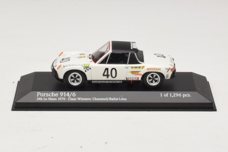Porsche 914/6 #40 G. Chasseuil / C. Ballot-Lena Class Winners 24 Hours of Le Mans 1970 Minichamps 1:43 400706540 Métal Moulé