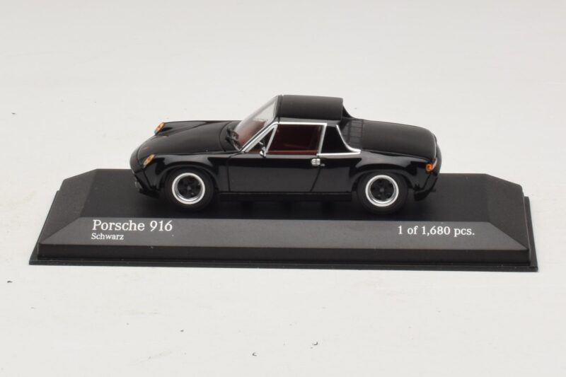 Porsche 916 Noir Minichamps 1:43 400066060 Métal Moulé