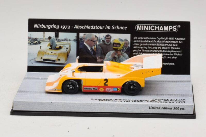 Porsche 917/10 #2 W. Kauhsen Farewell In The Snow Nurburgring 1973 Minichamps 1:43 437736592 Métal Moulé