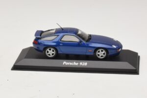 Porsche 928 Bleu Métallisé Maxichamps 1:43 940068101 Métal Moulé