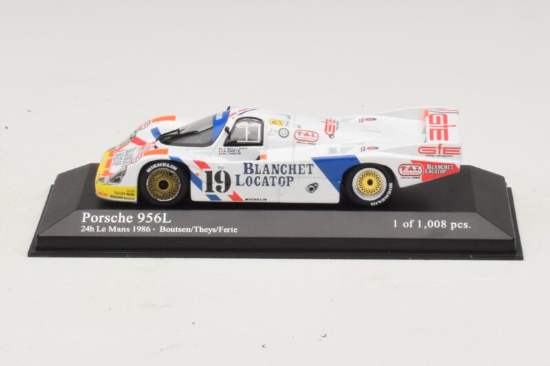 Porsche 956L #19 T. Boutsen / D. Theys 24 Hours of Le Mans 1986 Minichamps 1:43 Porsche 956L #19 T. Boutsen / D. Theys 24 Hours of Le Mans 1986 Minichamps 1:43 430866519 Métal Moulé