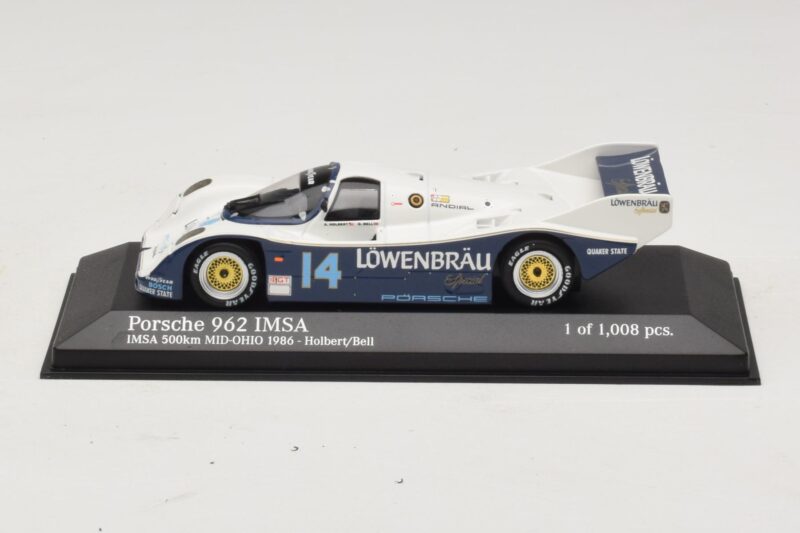 Porsche 962 IMSA #14 A. Holbert / D. Bell Mid-Ohio 500km 1986 Minichamps 1:43 Porsche 962 IMSA #14 A. Holbert / D. Bell Mid-Ohio 500km 1986 Minichamps 1:43 400866514 Métal Moulé