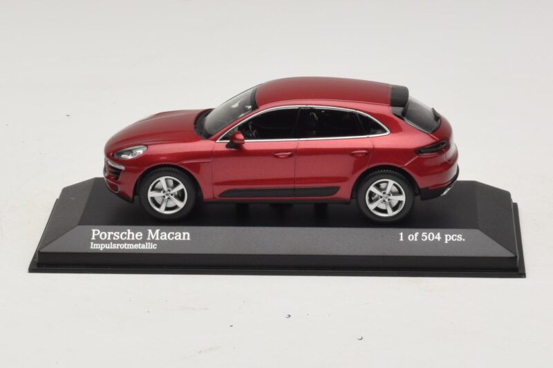Porsche Macan 95B Rouge Métallisé Minichamps 1:43 410062600 Métal Moulé