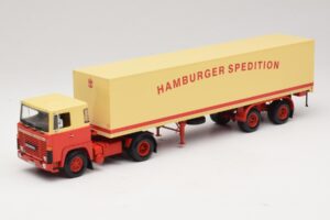 Scania LB111S Koffersattelzug Hamburger Spedition Minichamps 1:43 499123880 Métal Moulé