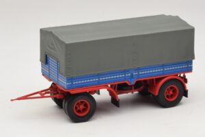 Remorque de Camion Bleu Rouge Minichamps 1:43 439159092 Métal Moulé