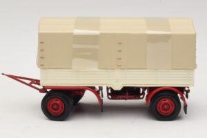 Remorque de Camion Bâche Blanc Rouge Minichamps 1:43 439159096 Métal Moulé — image 3 sur 6