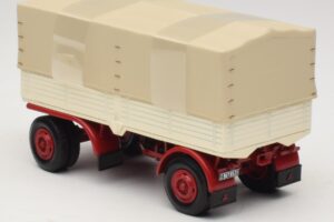 Remorque de Camion Bâche Blanc Rouge Minichamps 1:43 439159096 Métal Moulé — image 5 sur 6