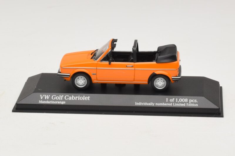 Volkswagen Golf Mk1 Cabriolet Orange Minichamps 1:43 400055131 Métal Moulé
