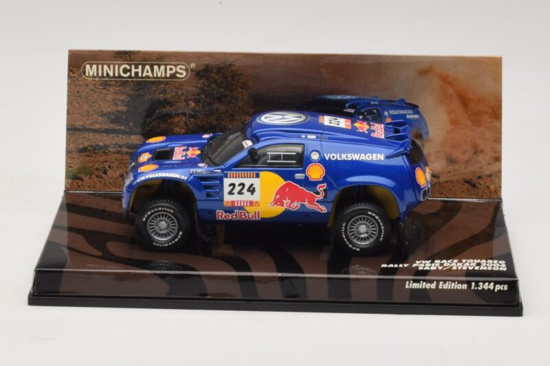 Volkswagen Race Touareg Red Bull #224 B. Saby / Stevenson Dakar Rally 2005 Minichamps 1:43 Volkswagen Race Touareg Red Bull #224 B. Saby / Stevenson Dakar Rally 2005 Minichamps 1:43 436045324 Métal Moulé