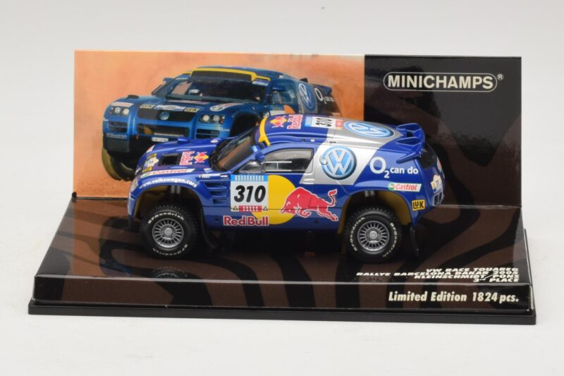 Volkswagen Race Touareg Red Bull #310 J. Kleinschmidt / F. Pons Dakar Rally 2005 Minichamps 1:43 436055310 Métal Moulé
