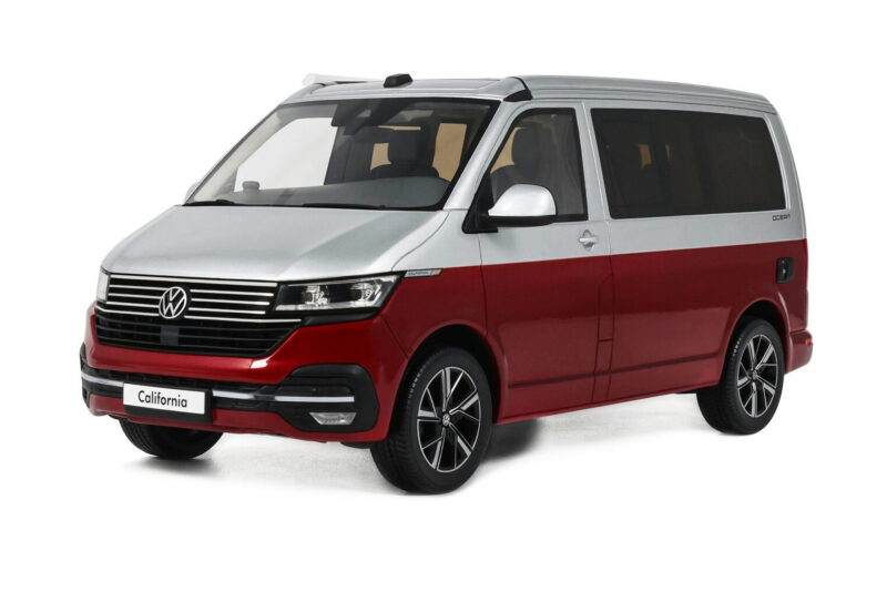 Volkswagen T6.1 California Ocean Tornado Red / Reflex Silver Otto 1:18 Volkswagen T6.1 California Ocean Tornado Red / Reflex Silver Otto 1:18 OT1342 Résine