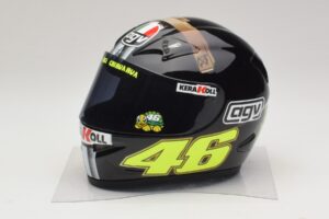 Casque AGV V. Rossi MotoGP Jerez Test 2007 Minichamps 1:2 327070046 Métal Moulé