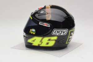 Casque AGV V. Rossi MotoGP Jerez Test 2007 Minichamps 1:2 327070046 Métal Moulé — image 2 sur 7