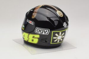 Casque AGV V. Rossi MotoGP Jerez Test 2007 Minichamps 1:2 327070046 Métal Moulé — image 3 sur 7