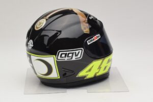 Casque AGV V. Rossi MotoGP Jerez Test 2007 Minichamps 1:2 327070046 Métal Moulé — image 4 sur 7
