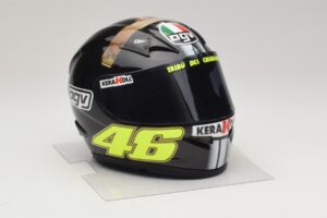 Casque AGV V. Rossi MotoGP Jerez Test 2007 Minichamps 1:2 327070046 Métal Moulé — image 5 sur 7