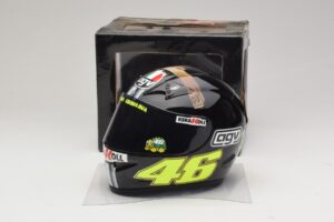 Casque AGV V. Rossi MotoGP Jerez Test 2007 Minichamps 1:2 327070046 Métal Moulé — image 6 sur 7