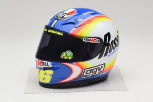 Casque AGV V. Rossi MotoGP Sepang 2005 Minichamps 1:2 327050066 Métal Moulé