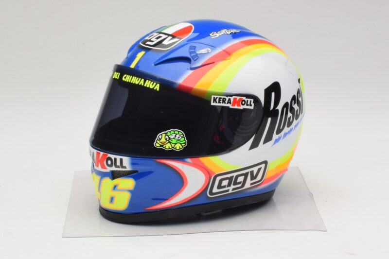 Casque AGV V. Rossi MotoGP Sepang 2005 Minichamps 1:2 327050066 Métal Moulé