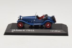 Alfa Romeo 6C 1750 G.S. Bleu Minichamps 1:43 400120431 Métal Moulé