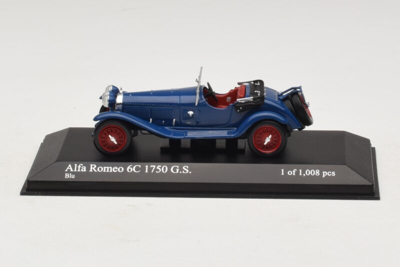 Alfa Romeo 6C 1750 G.S. Bleu Minichamps 1:43 400120431 Métal Moulé