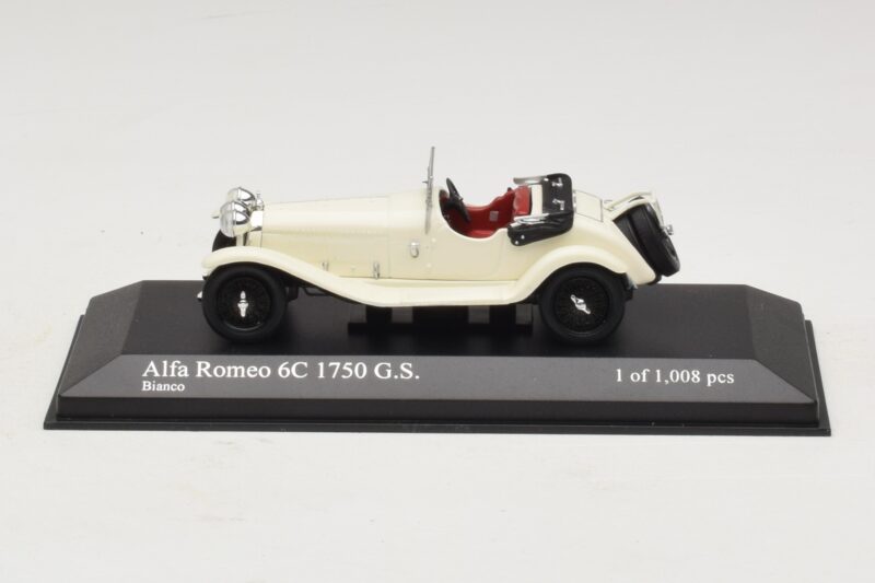 Alfa Romeo 6C 1750 G.S. Blanc Minichamps 1:43 400120430 Métal Moulé