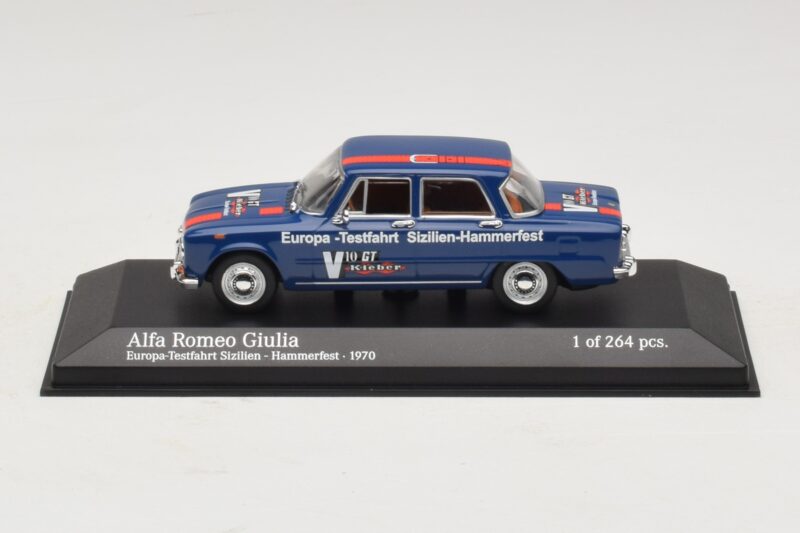 Alfa Romeo Giulia Europa-Testfahrt Sizilien-Hammerfest Minichamps 1:43 400120905 Métal Moulé