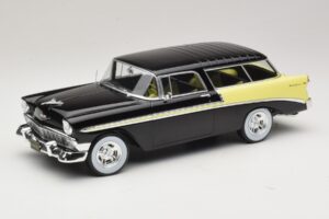 Chevrolet Bel Air Nomad Custom Noir & Jaune Clair KK-Scale 1:18 KKDC181293 Métal Moulé
