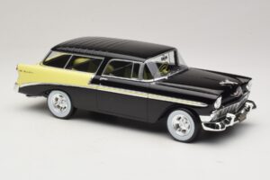 Chevrolet Bel Air Nomad Custom Noir & Jaune Clair KK-Scale 1:18 KKDC181293 Métal Moulé — image 4 sur 6