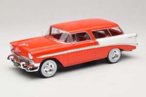 Chevrolet Bel Air Nomad Custom Rouge Clair & Blanc KK-Scale 1:18 KKDC181291 Métal Moulé