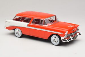 Chevrolet Bel Air Nomad Custom Rouge Clair & Blanc KK-Scale 1:18 KKDC181291 Métal Moulé — image 4 sur 6