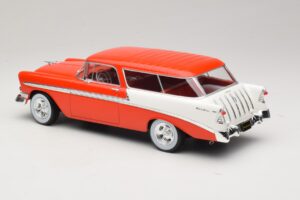 Chevrolet Bel Air Nomad Custom Rouge Clair & Blanc KK-Scale 1:18 KKDC181291 Métal Moulé — image 5 sur 6