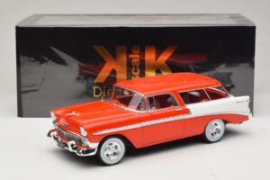 Chevrolet Bel Air Nomad Custom Rouge Clair & Blanc KK-Scale 1:18 KKDC181291 Métal Moulé — image 6 sur 6