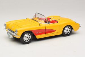 Chevrolet Corvette C1 Cabriolet Jaune Rouge Bburago 1:18 3034-M2 Métal Moulé