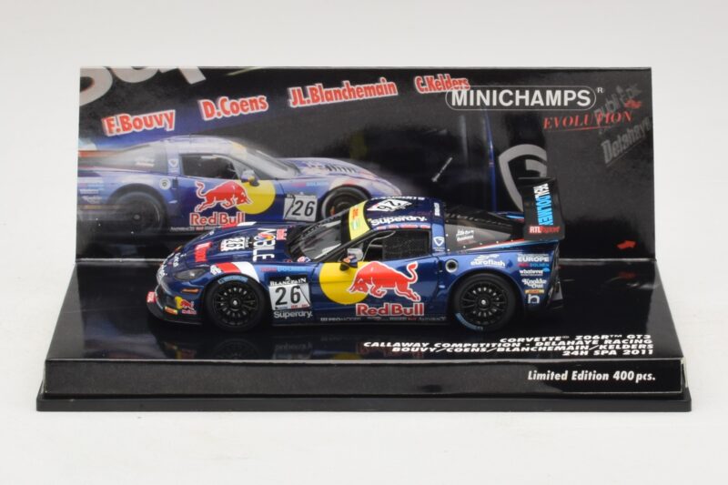 Chevrolet Corvette Z06.R GT3 Callaway Competition #26 Bouvy / Coens 24 Hours of Spa 2011 Minichamps 1:43 437111426 Métal Moul
