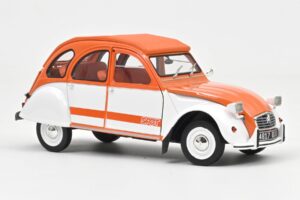 Citroen 2CV Spot Orange & Blanc Norev 1:18 181473 Métal Moulé — image 2 sur 3