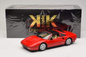 Ferrari 328 GTS Version US Rouge Beverly Hills Cop II Avec Intérieur Beige KK-Scale 1:18 KKDC181701 Métal Moulé — image 7 sur 7