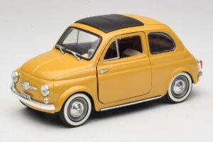 Fiat 500 Jaune Solido 1:18 8042 Métal Moulé
