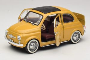 Fiat 500 Jaune Solido 1:18 8042 Métal Moulé — image 2 sur 8