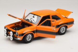 Ford Escort Mk1 RS1600 AVO Orange Avec Rayures Noires Minichamps 1:18 100688104 Métal Moulé — image 2 sur 8
