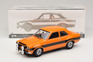 Ford Escort Mk1 RS1600 AVO Orange Avec Rayures Noires Minichamps 1:18 100688104 Métal Moulé — image 8 sur 8