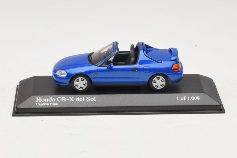 Honda CR-X del Sol EG2 Bleu Métallisé Minichamps 1:43 400161931 Métal Moulé