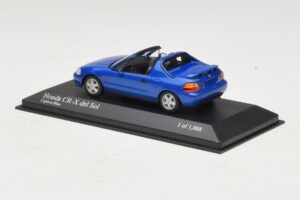 Honda CR-X del Sol EG2 Bleu Métallisé Minichamps 1:43 400161931 Métal Moulé — image 3 sur 5