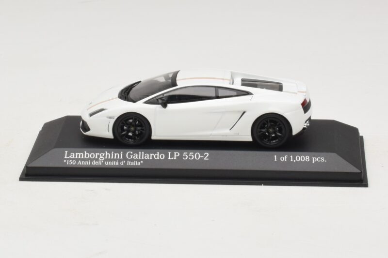 Lamborghini Gallardo LP550-2 Tricolore Blanc Minichamps 1:43 400103801 Métal Moulé